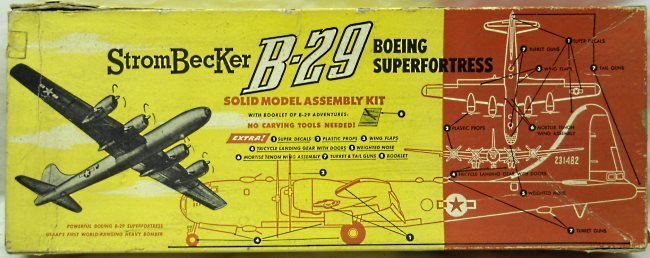 Strombecker 1/72 Boeing B-29 Superfortress, C-250 plastic model kit